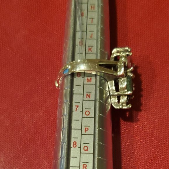 NWOT PERUVIAN Silver Sterling 925 Malachite stone Size 6 - Picture 8 of 8